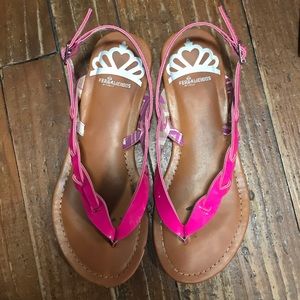 Hot pink sandals